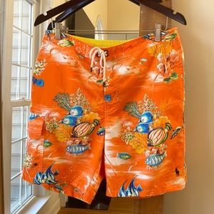 Polo Ralph Lauren Fish Print Board Shorts Size M
